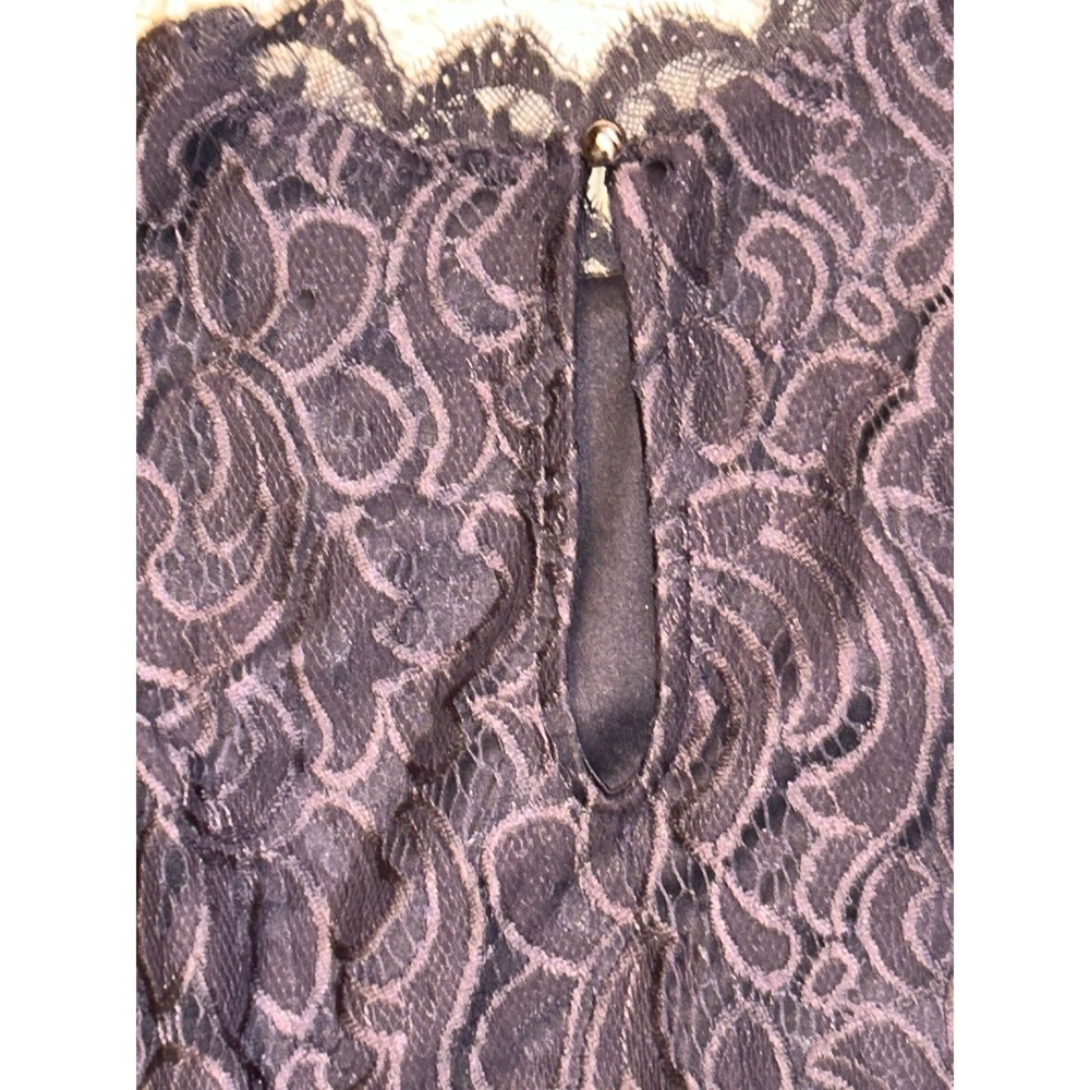 Xhilaration Lace Sheath Dress XS Purple Cap Sleeve Knee Length Sheath Dress - Picture 4 of 7